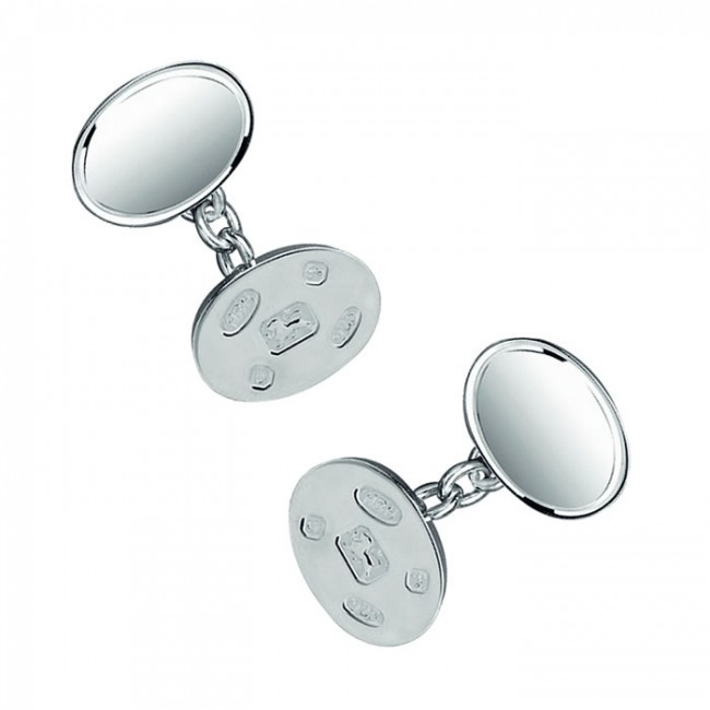 Silver chain cufflinks hot sale
