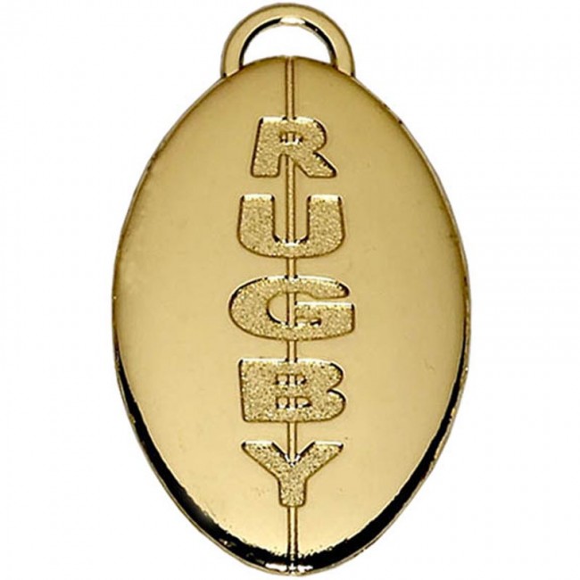 40mm Gold Rugby Ball Medal