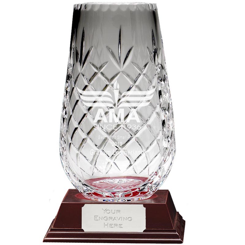 7 Inch Knighton Crystal Barrel Vase
