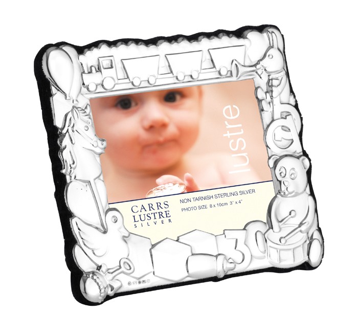 Sterling Silver 8x10cm Landscape Babys Photo Frame