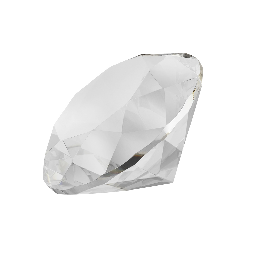 2 Inch Diamond Shape Crystal Paperweight