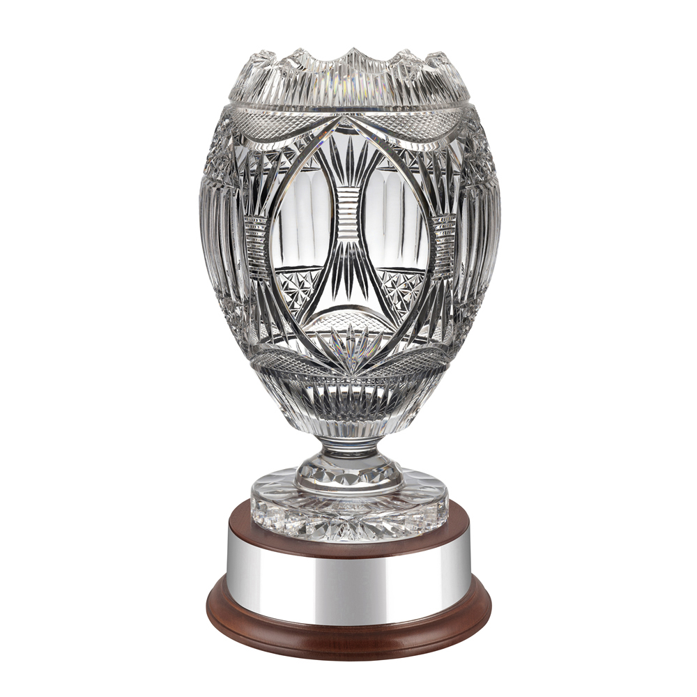 9 Inch Intricate Round Heritage Crystal Vase